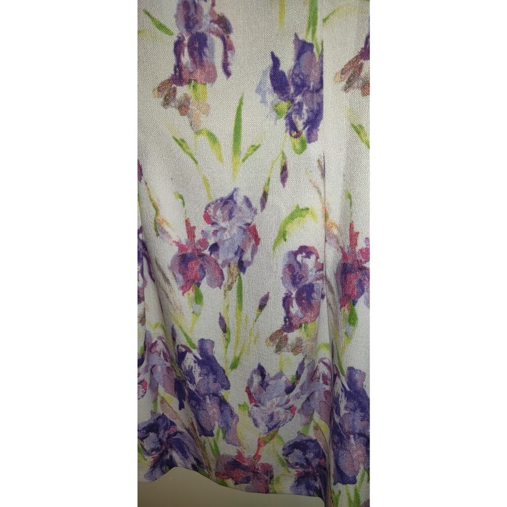 Black Label Evan Picone Sheath Dress Sz 14 Floral  Art To Wear Church Artsy - Picture 2 of 16